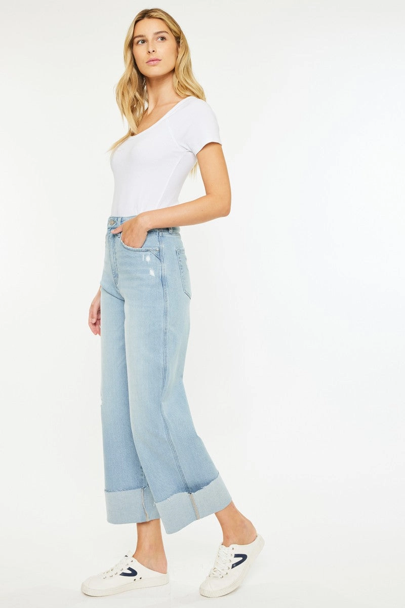 Sully 90's Cropped Wide Leg Jeans