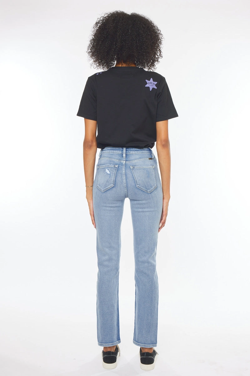 Sultana High Rise Slim Straight Leg Jeans