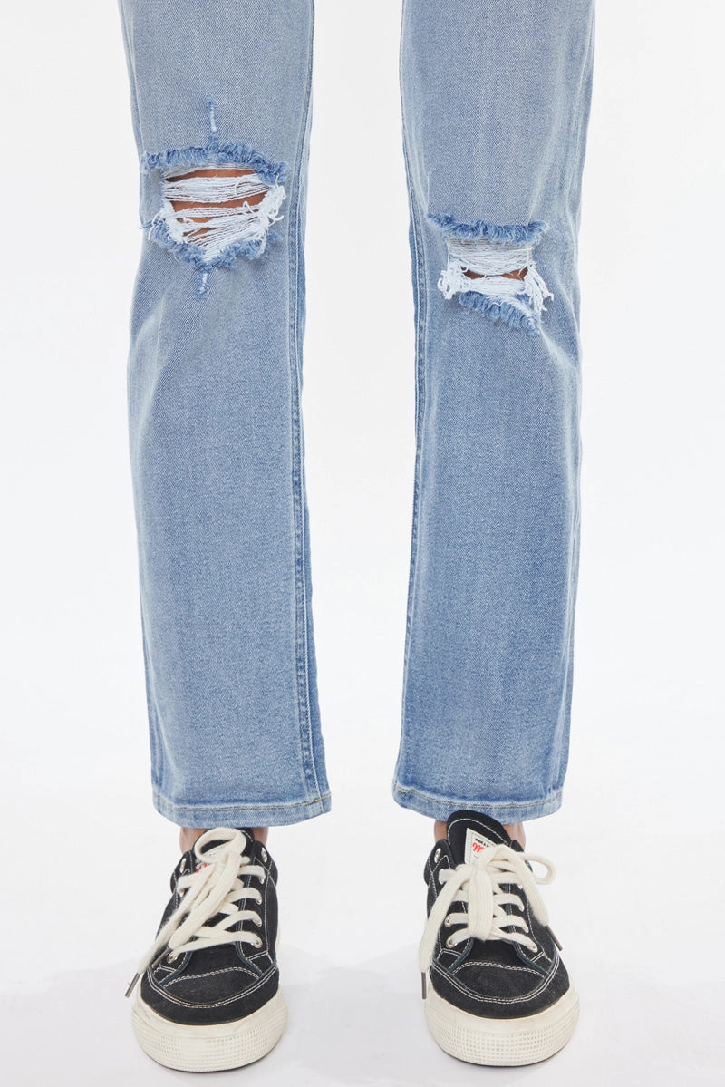 Sultana High Rise Slim Straight Leg Jeans