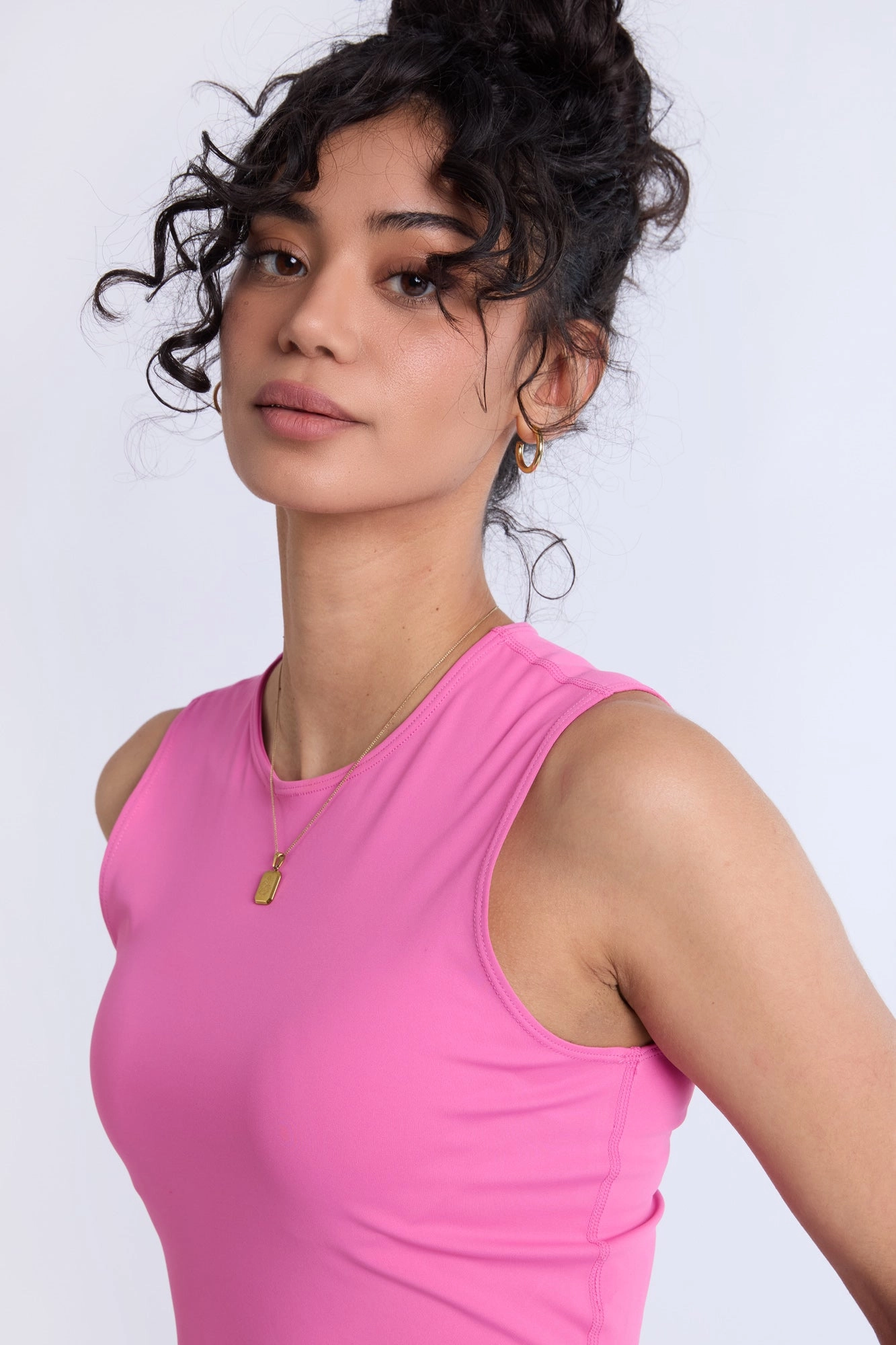 Super Smooth High Neck Tank Top