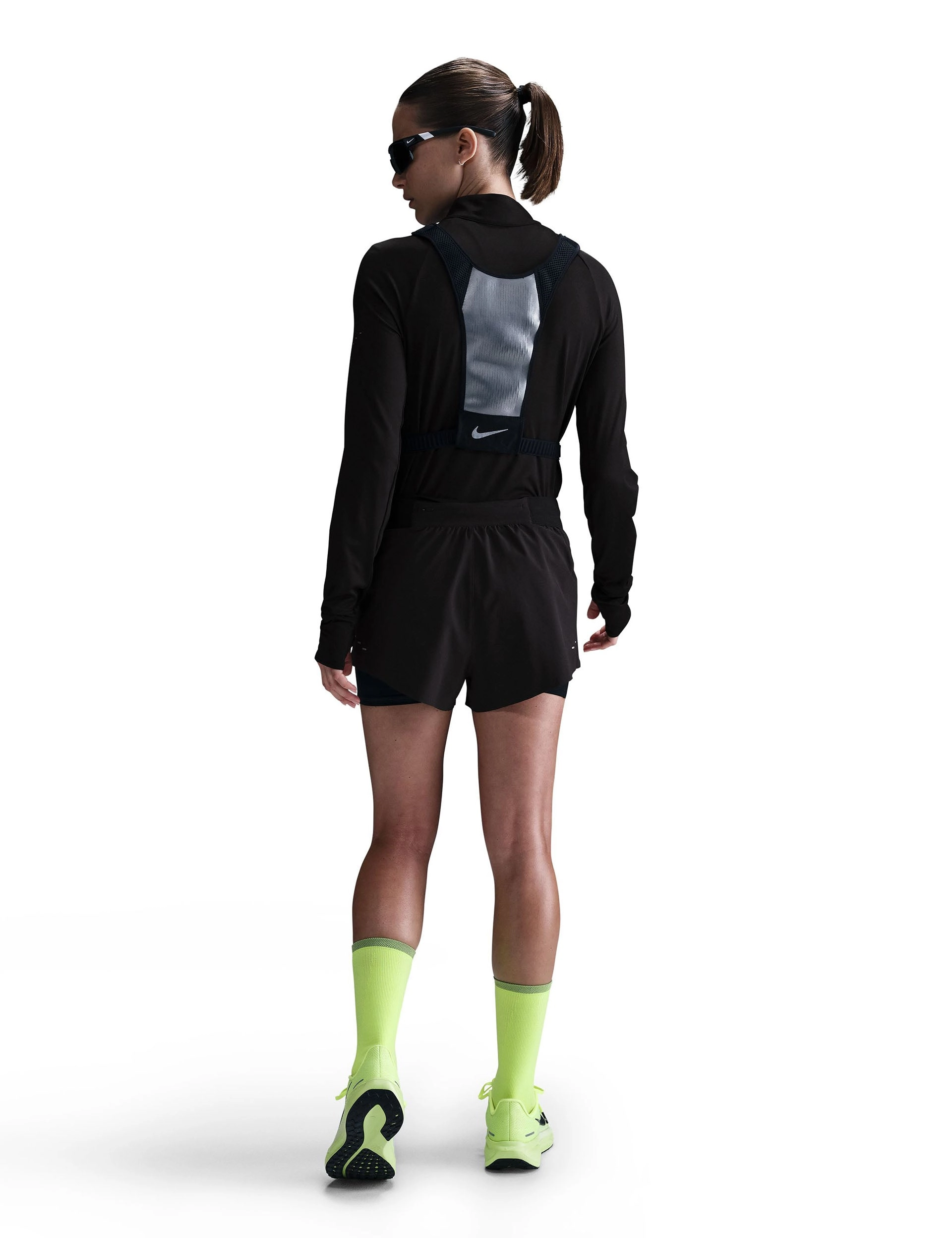 Swift Dri-FIT Mid-Rise 2-in-1 Running Shorts - Black/Reflective Silver