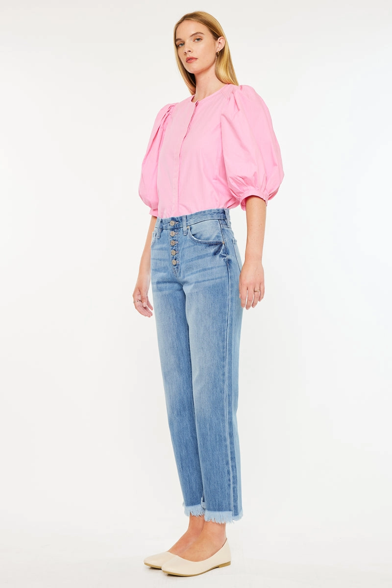 Taurus High Rise Straight Leg Jeans