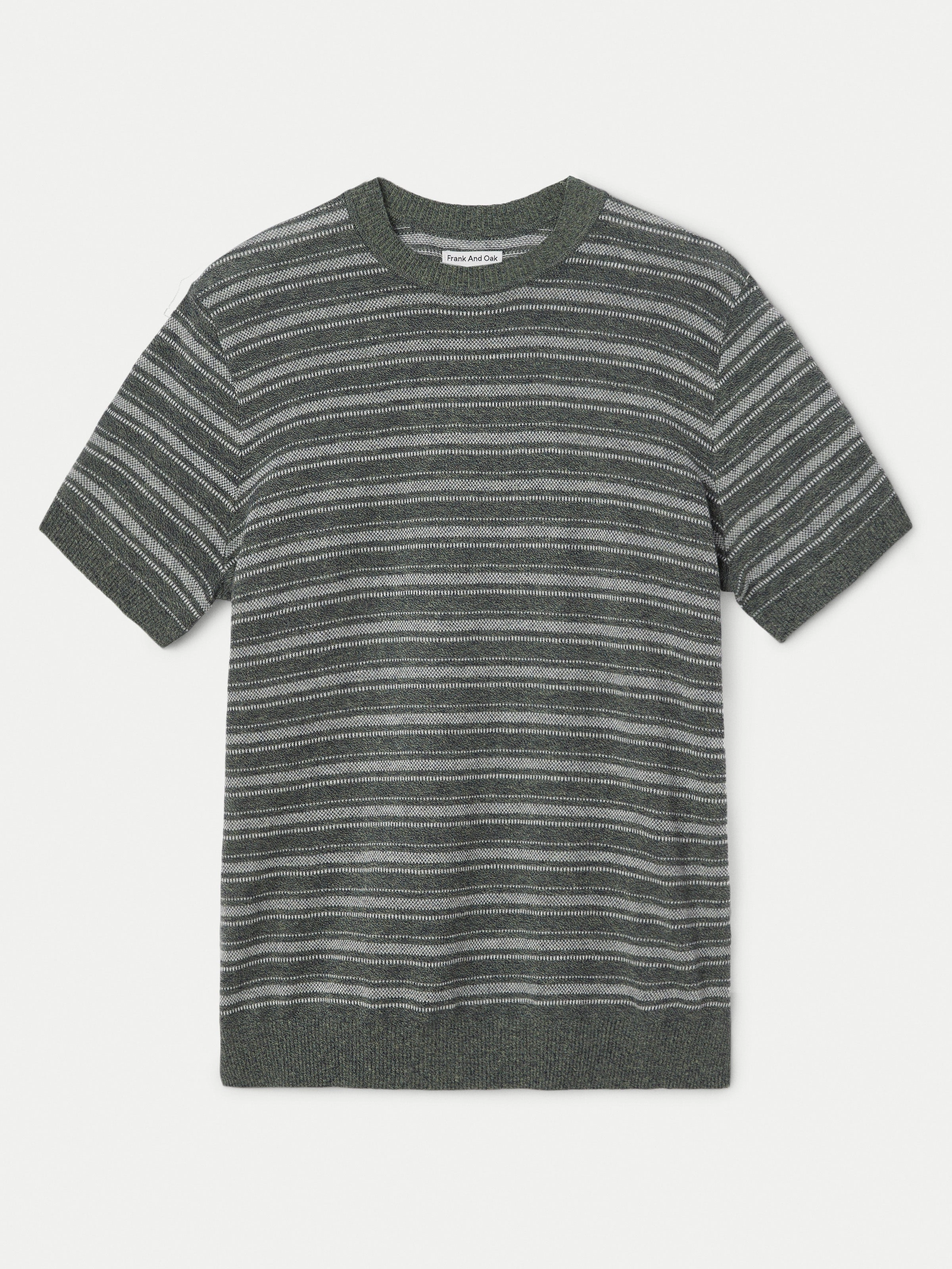 The Short Sleeve Linen Sweater in Green
