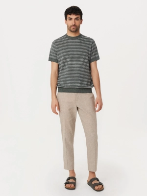 The Short Sleeve Linen Sweater in Green