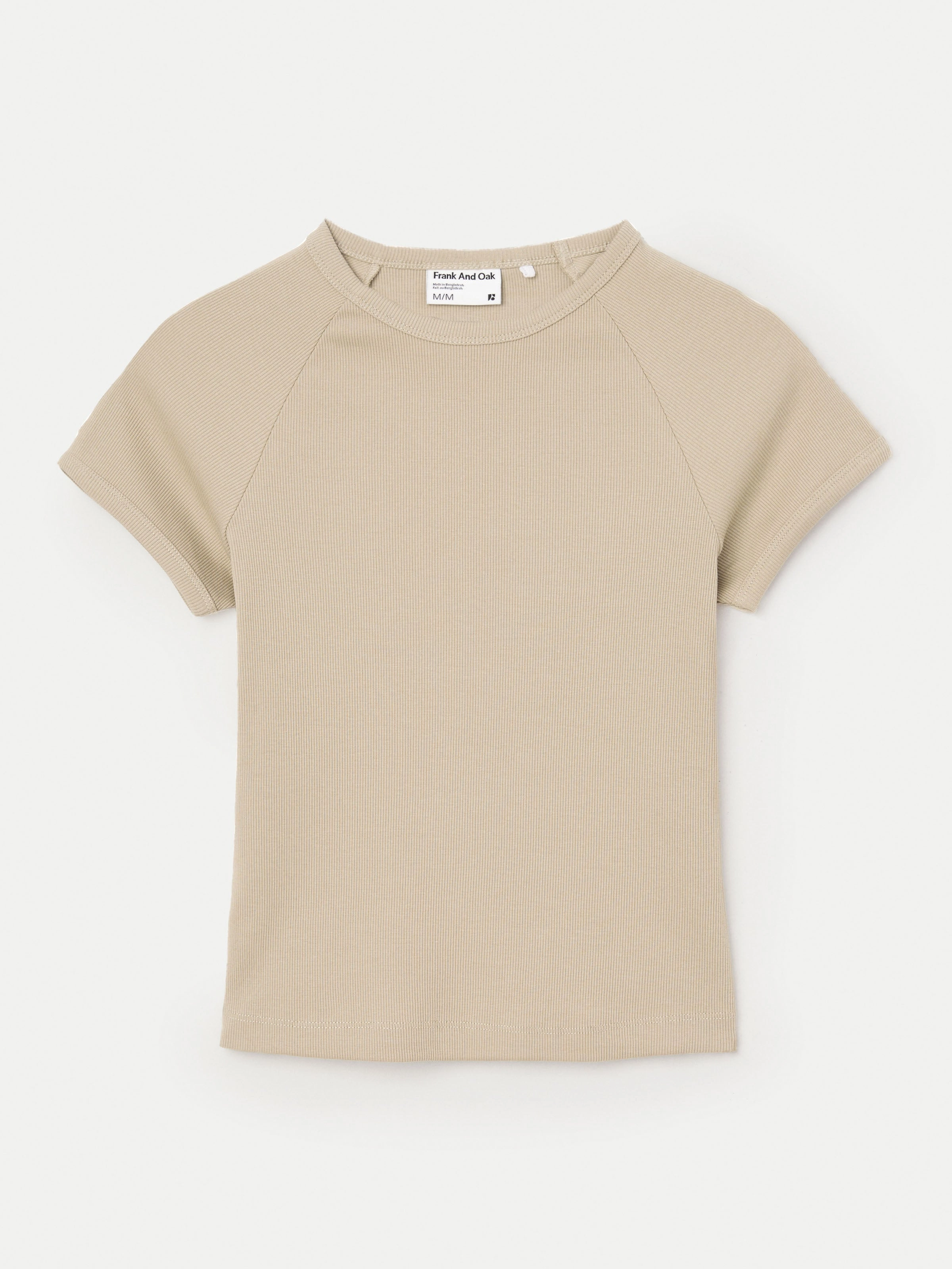 The Shrunken Cropped T-Shirt in Light Beige