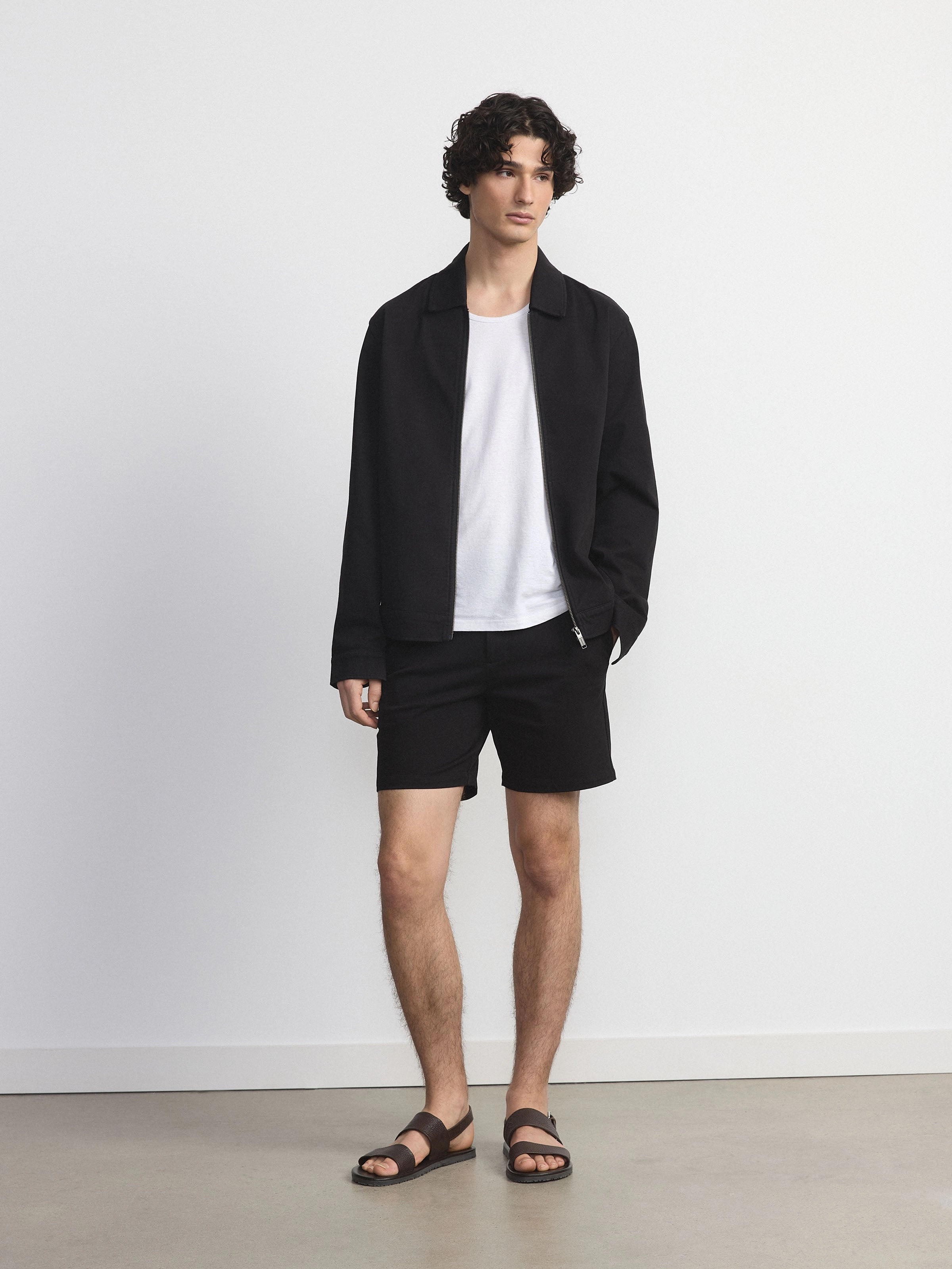The Slim Flex Short in Black