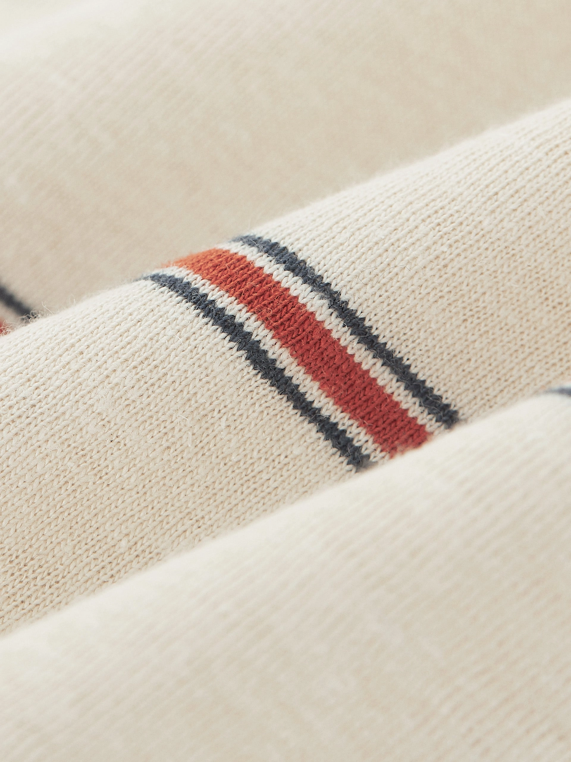 The Striped Slim Hemp T-Shirt in Oatmeal