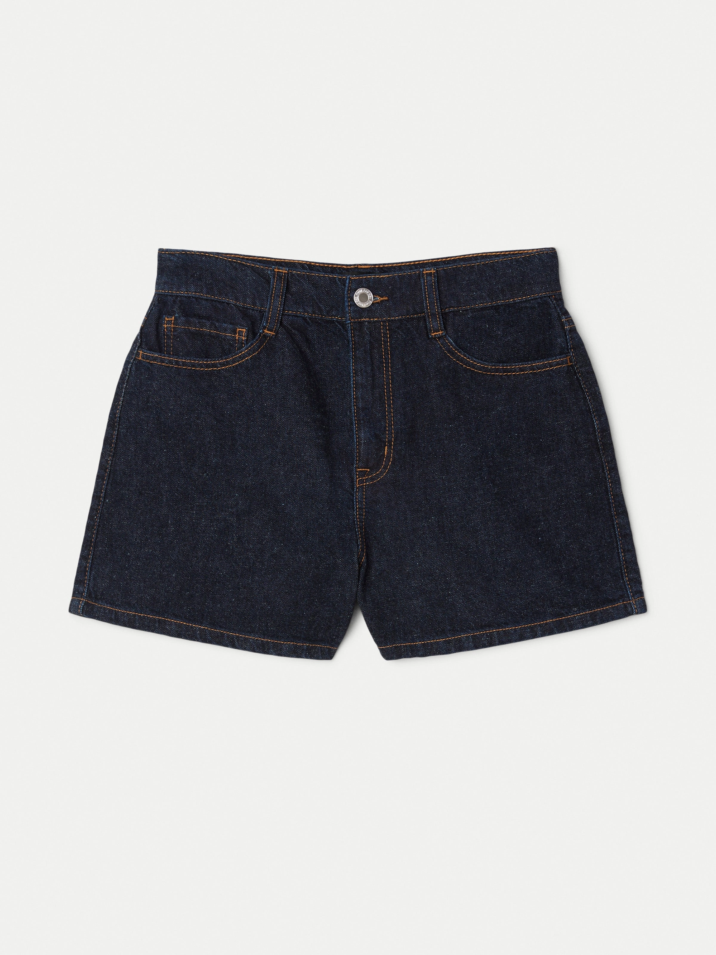 The Tina Relaxed Denim Short in Dark Wash