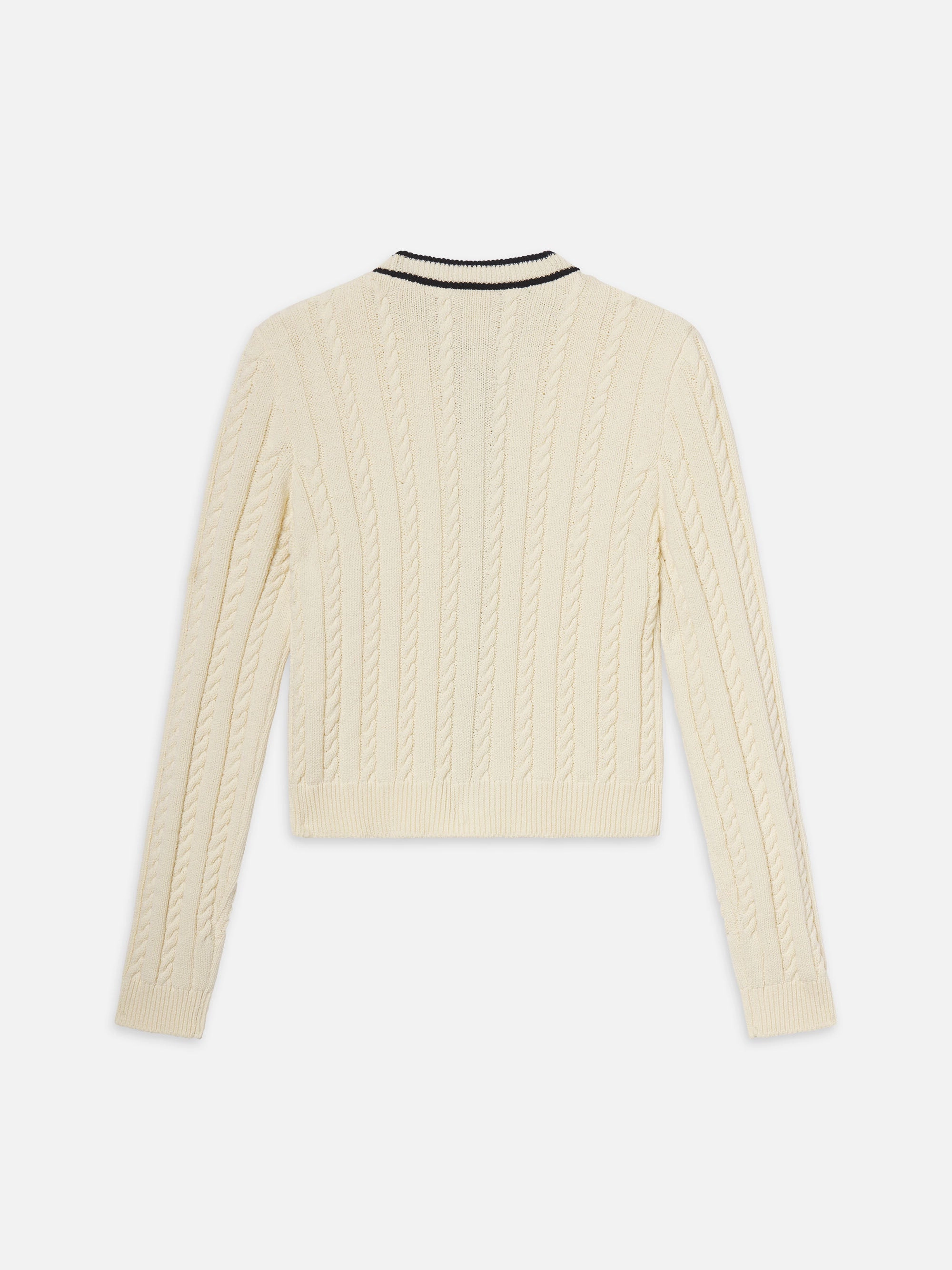 The Trimmed Cardi -- Cream Multi
