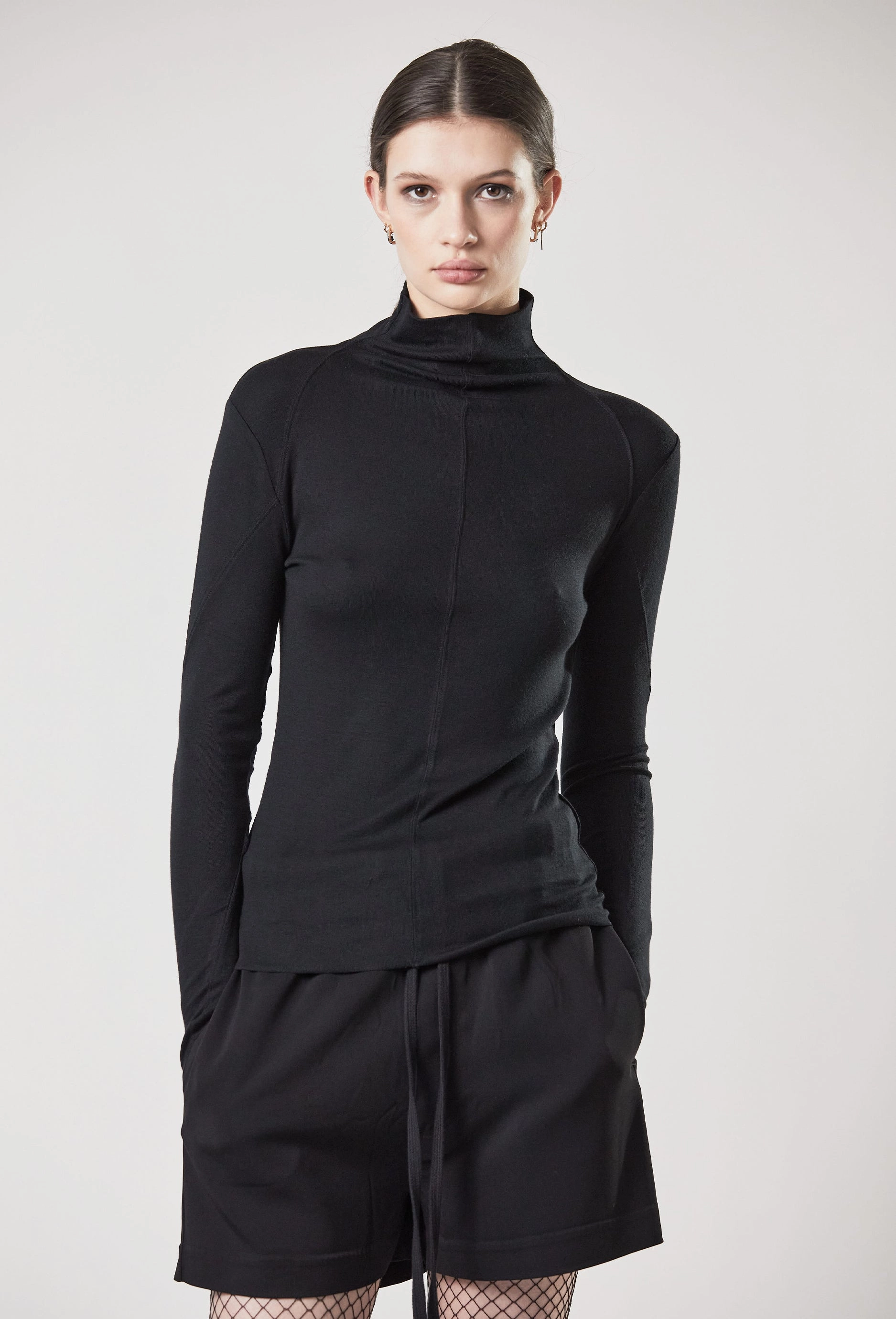 Thom Krom Rollneck Top - Black