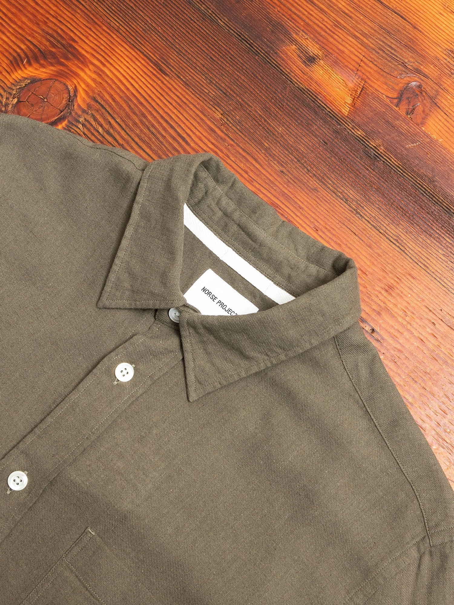 Thorsten Cotton Linen Shirt in Ivy Green