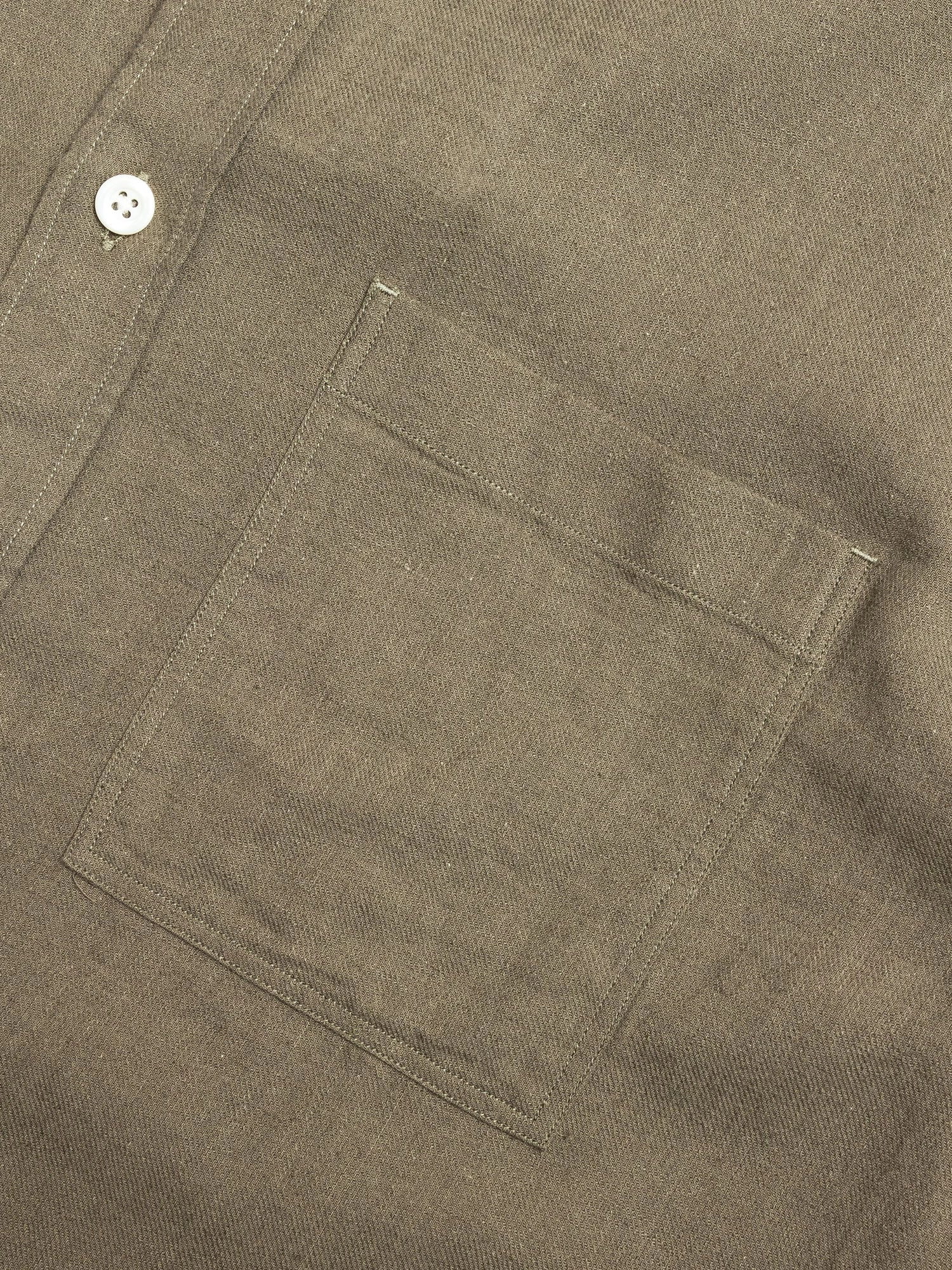 Thorsten Cotton Linen Shirt in Ivy Green