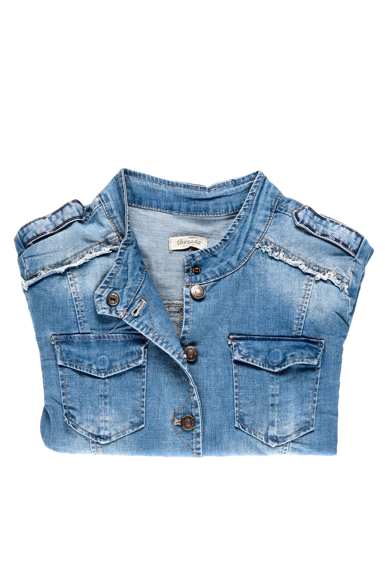 Threadz Military Denim Jacket Denim