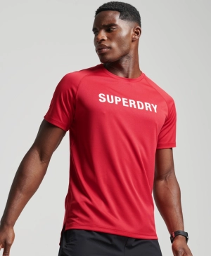 Train Active Logo Ss Tee | Carmine Red