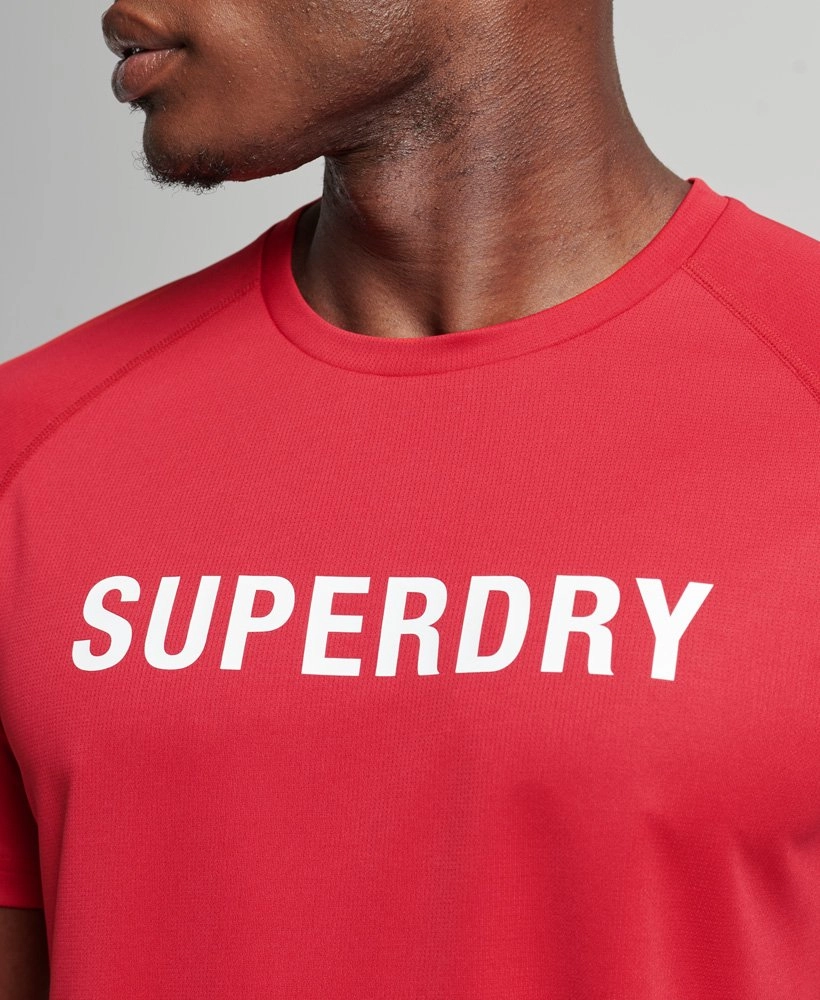 Train Active Logo Ss Tee | Carmine Red