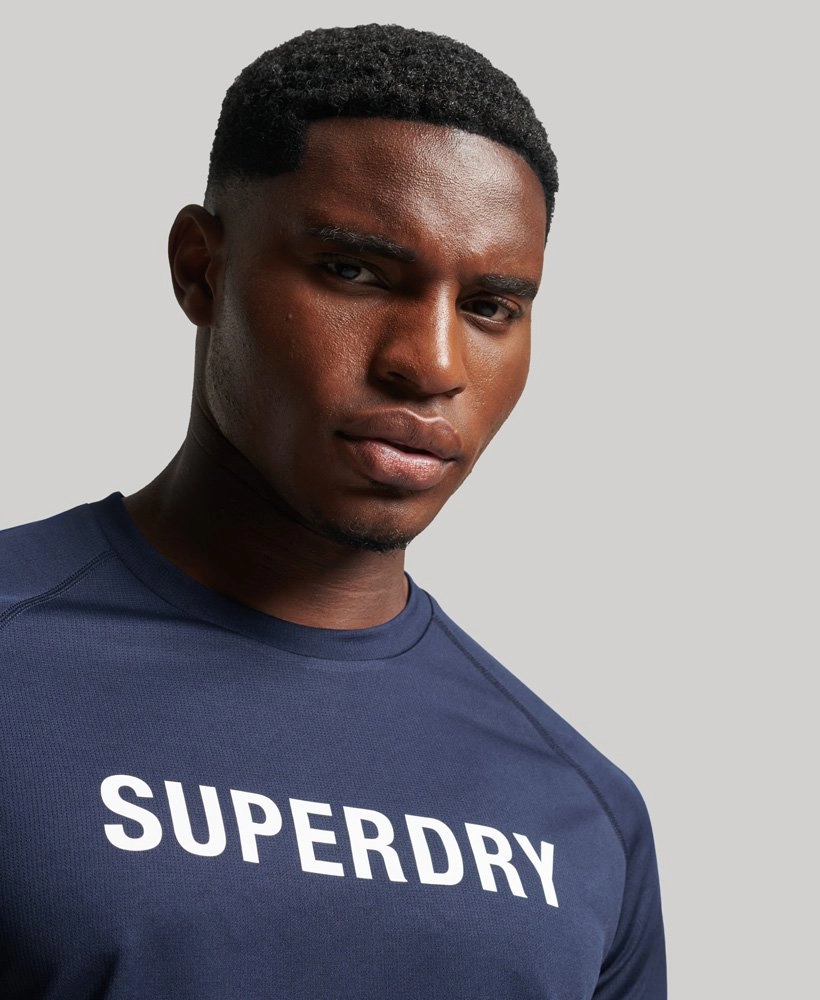 Train Active Logo Ss Tee | Rich Navy
