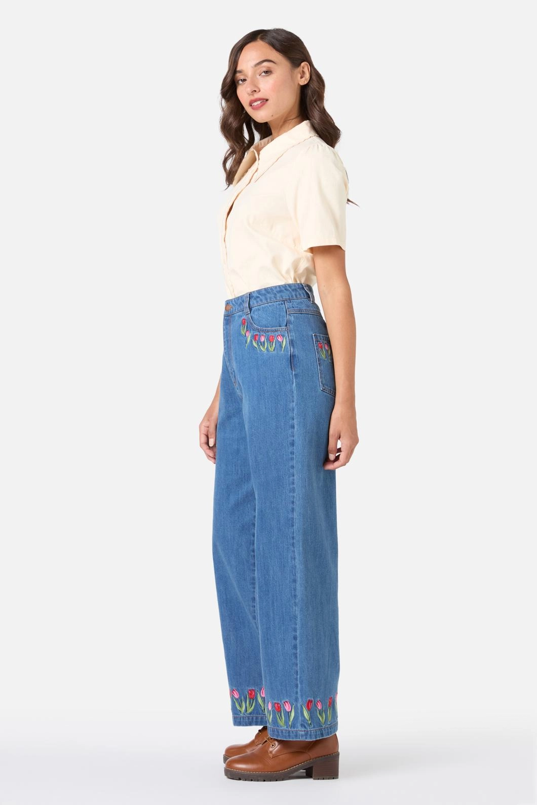 Tulip Embroidered Jean