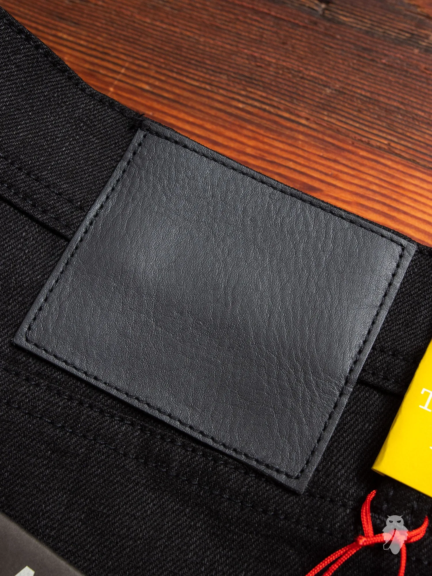 UB444 Black Stretch Selvedge Denim - Tight Fit