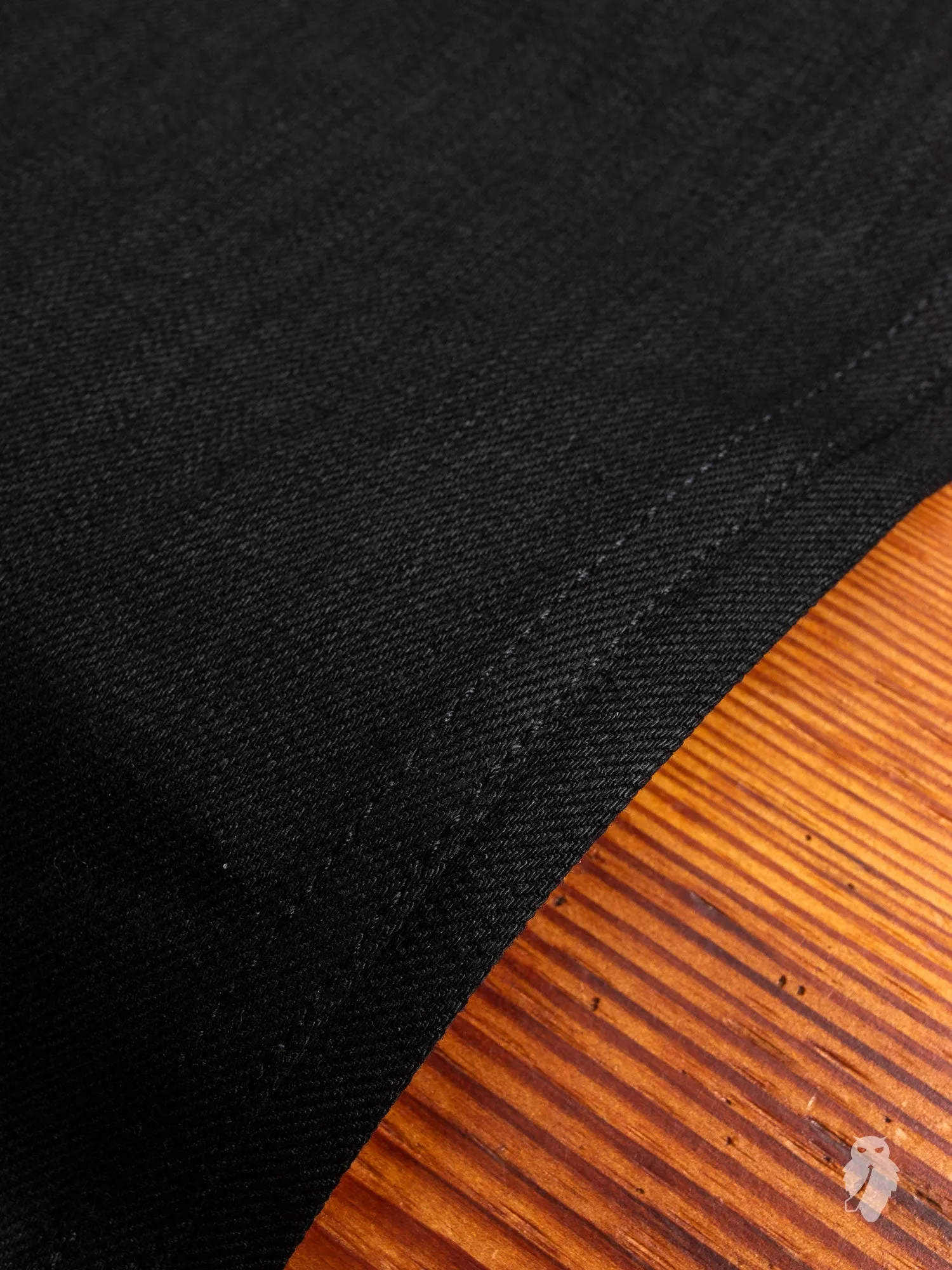 UB444 Black Stretch Selvedge Denim - Tight Fit