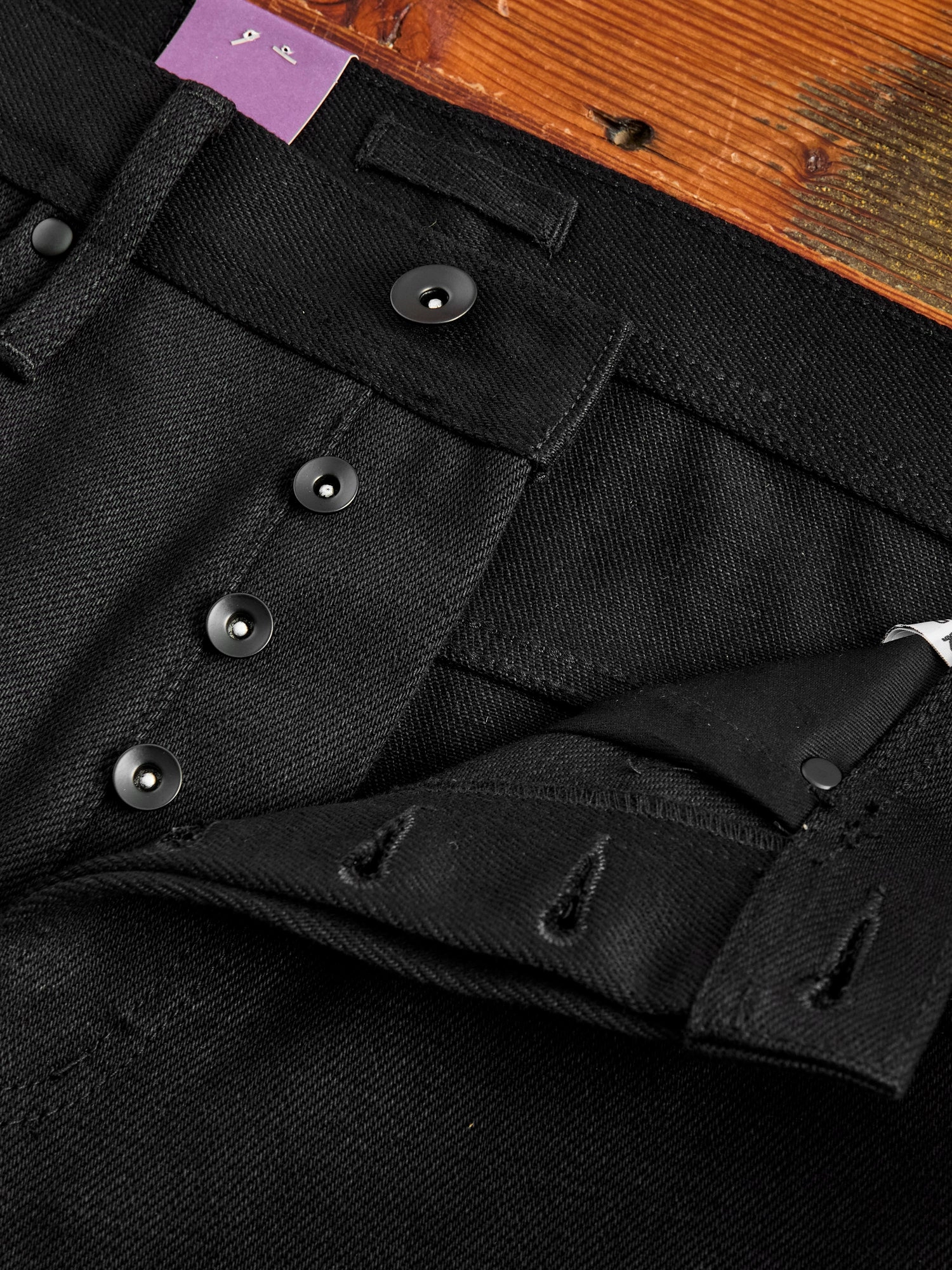 UB642 Heavyweight Solid Black 21oz Selvedge Denim - Relaxed Tapered Fit