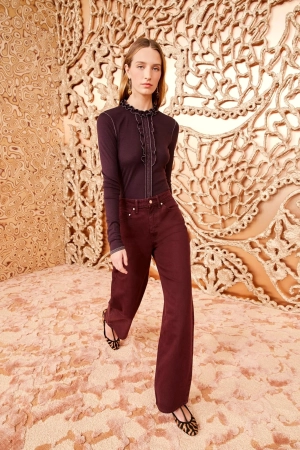 Ulla Johnson - The Willow Jean in Claret