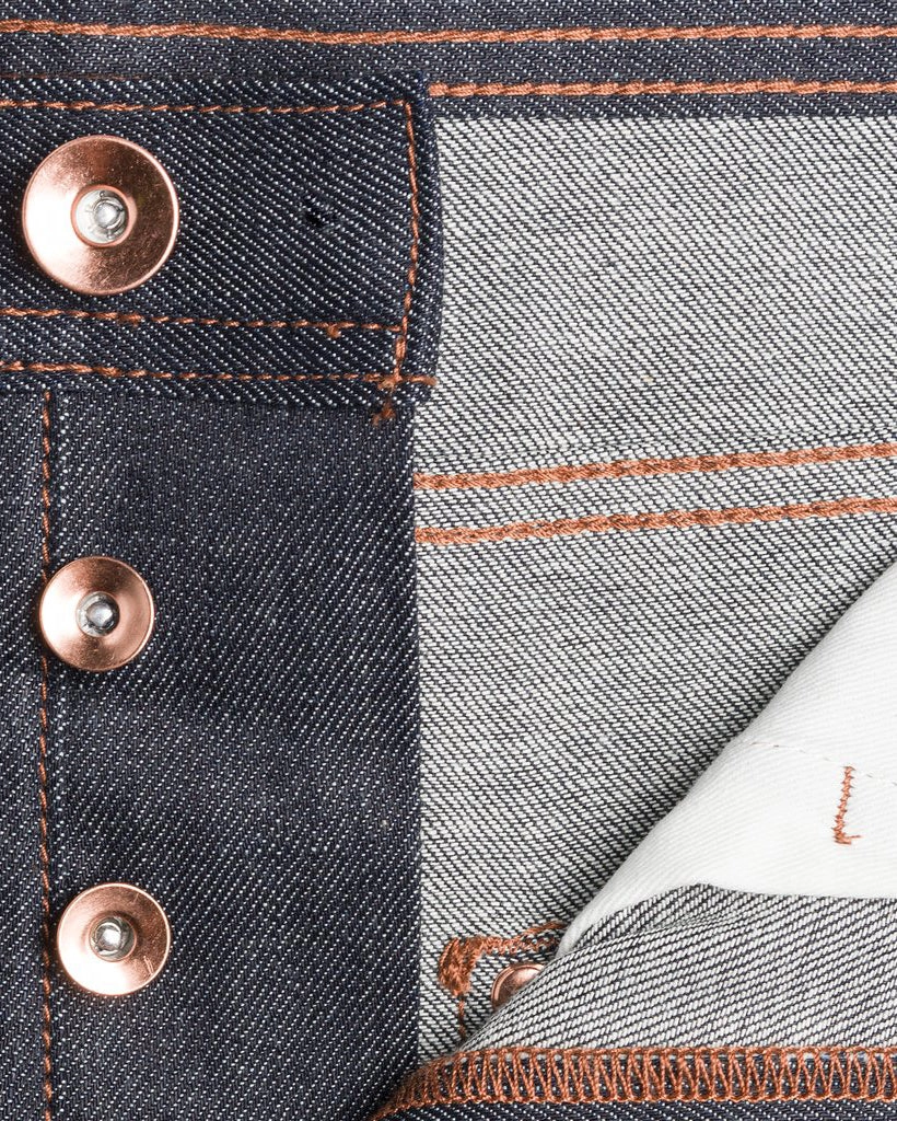 Unbranded UB322 Straight Fit Mens Jeans - 11oz Indigo Stretch Selvedge
