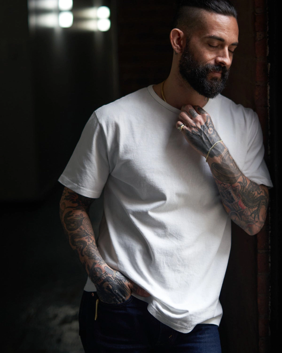Upstate Stock 50/50 Upcycled Cotton Classic Tee - White