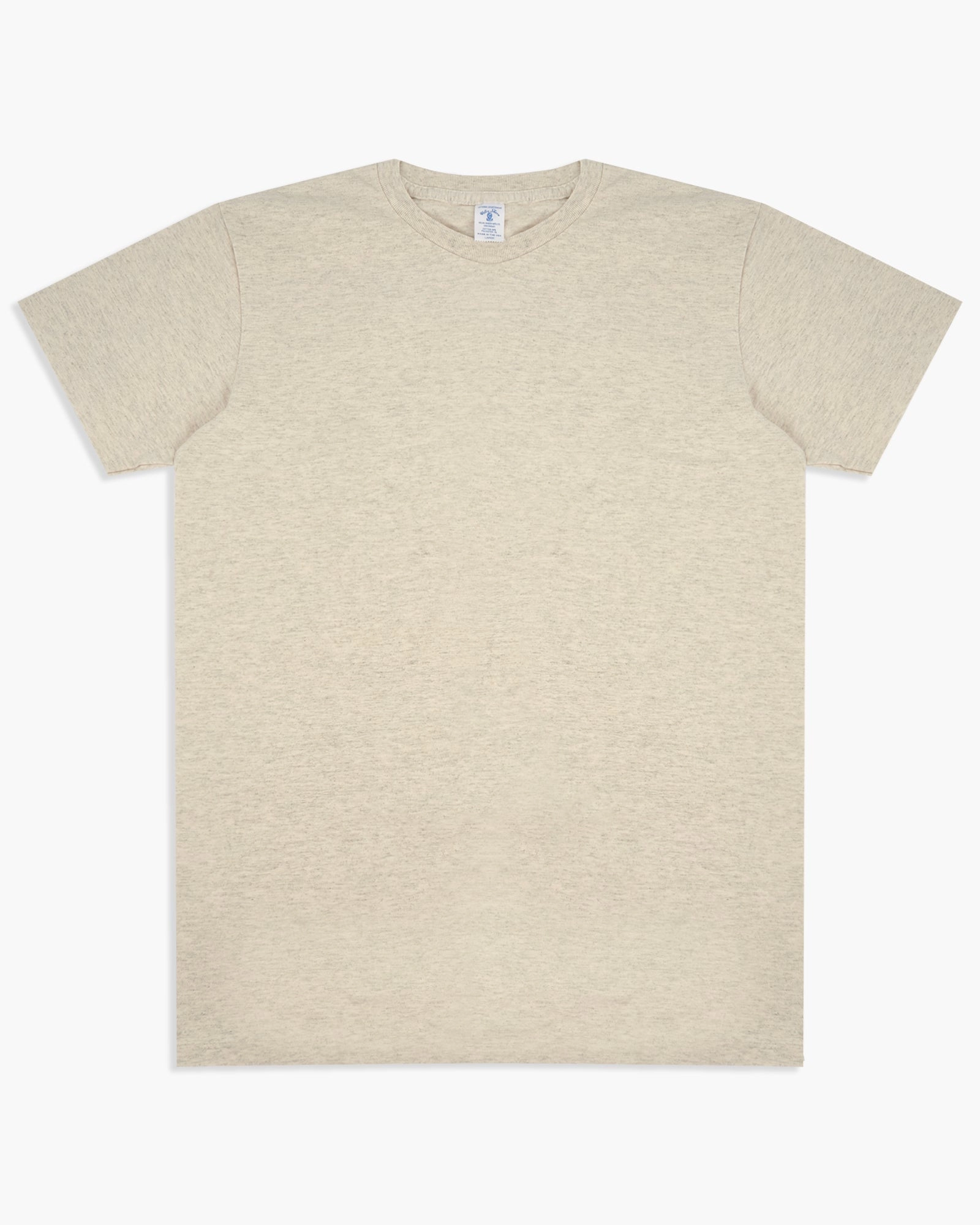 Velva Sheen 2-Pack S/S Crew Neck Tees - Oatmeal