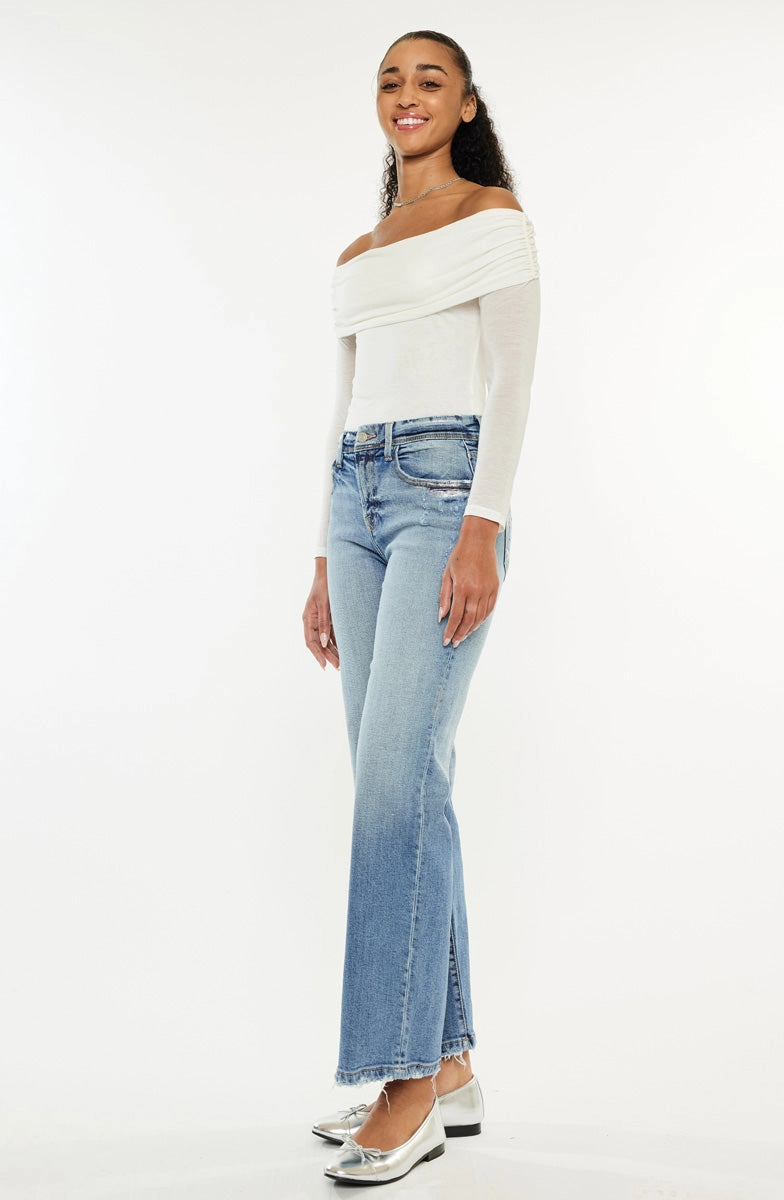 Veronica Premier High Rise Slim Wide Leg Jeans