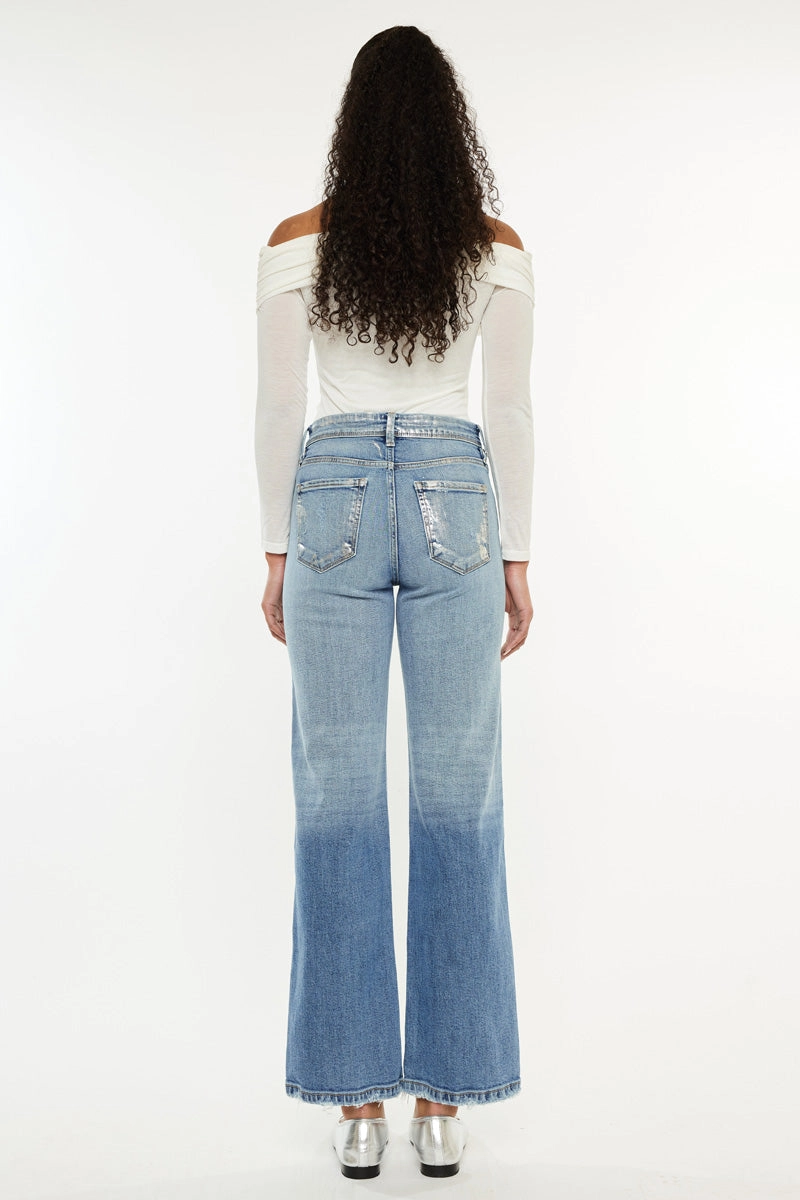Veronica Premier High Rise Slim Wide Leg Jeans