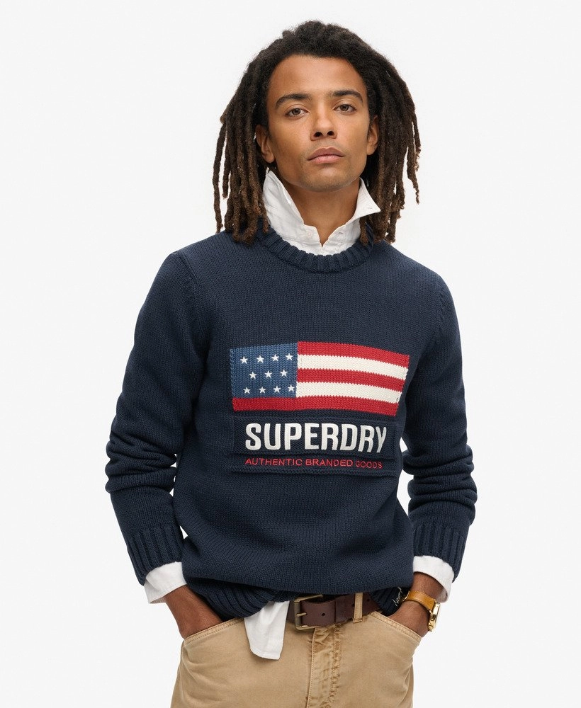 Vintage Athletic Knit Jumper | Eclipse Navy