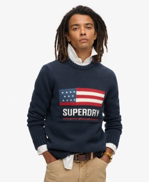 Vintage Athletic Knit Jumper | Eclipse Navy