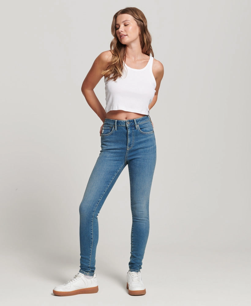 Vintage High Rise Skinny Jeans | Salem Mid Blue 30