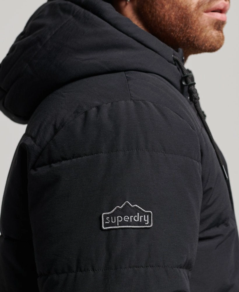 Vintage Mountain Puffer Jacket | Jet Black