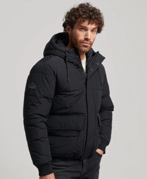Vintage Mountain Puffer Jacket | Jet Black