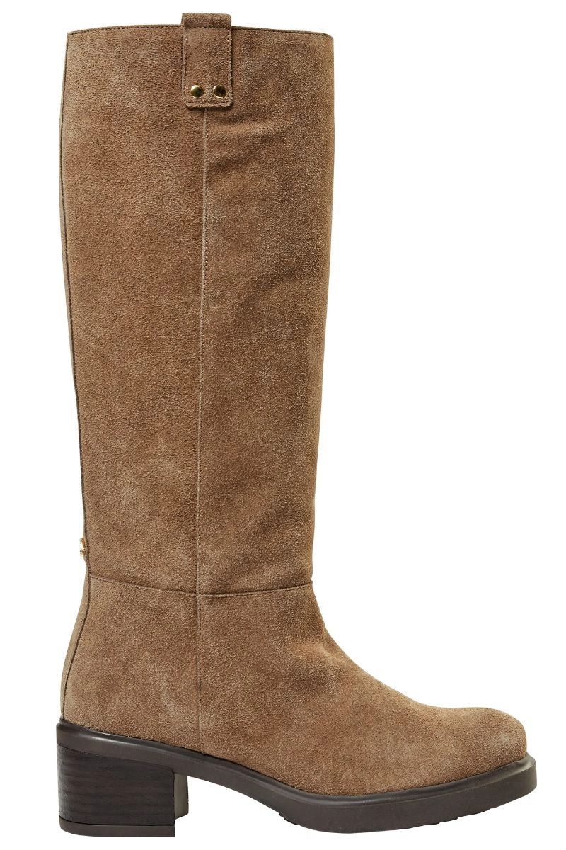 Wales Suede Hi Boot | Dark Beige | Støvler fra Mos Mosh