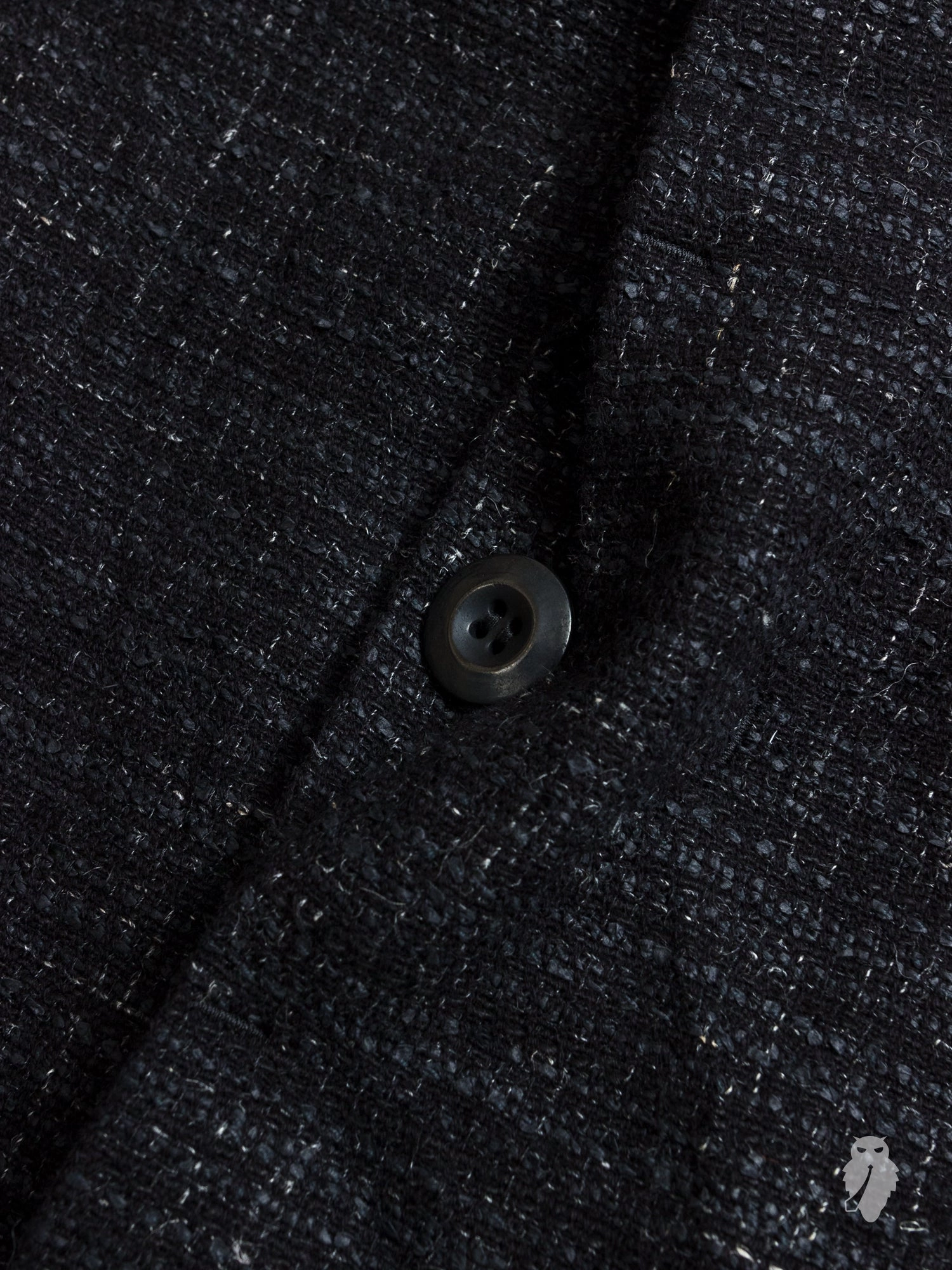 Washi Tweed Mac Coat in Black