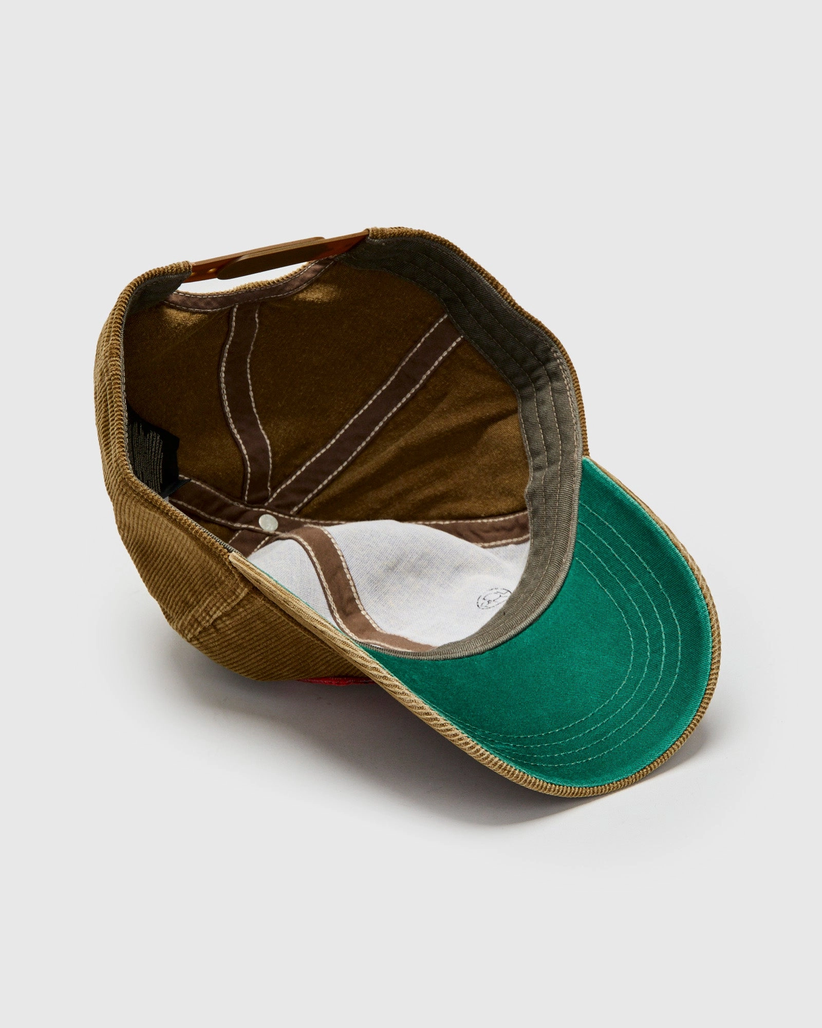 Western Patch Cap in Tan Corduroy