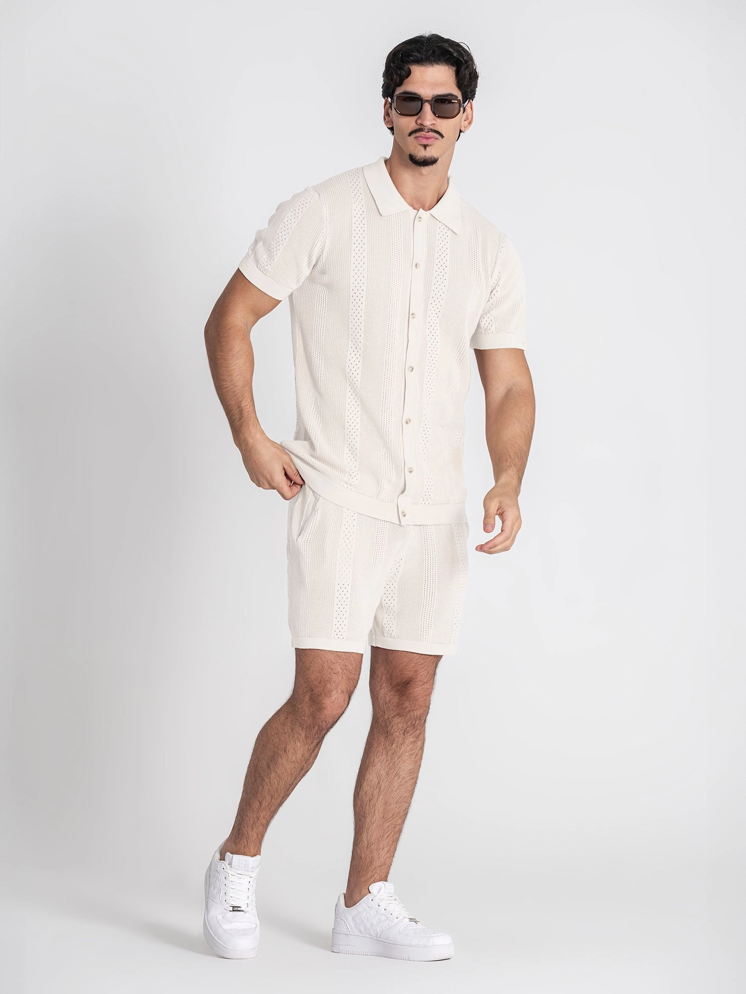 White Breathe Knit Twinset