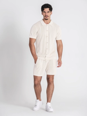 White Breathe Knit Twinset