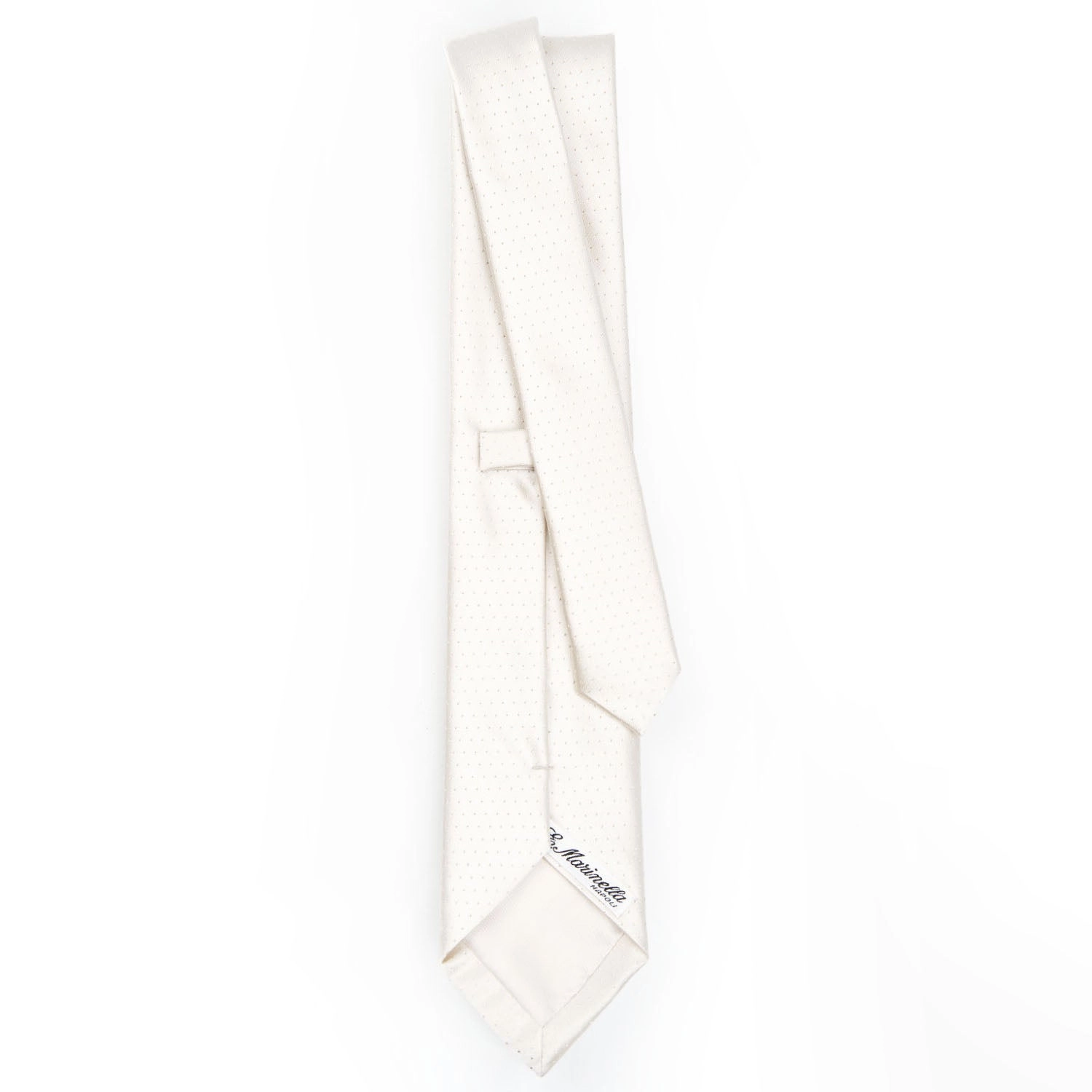WHITE CEREMONIAL SILK SATIN TIE
