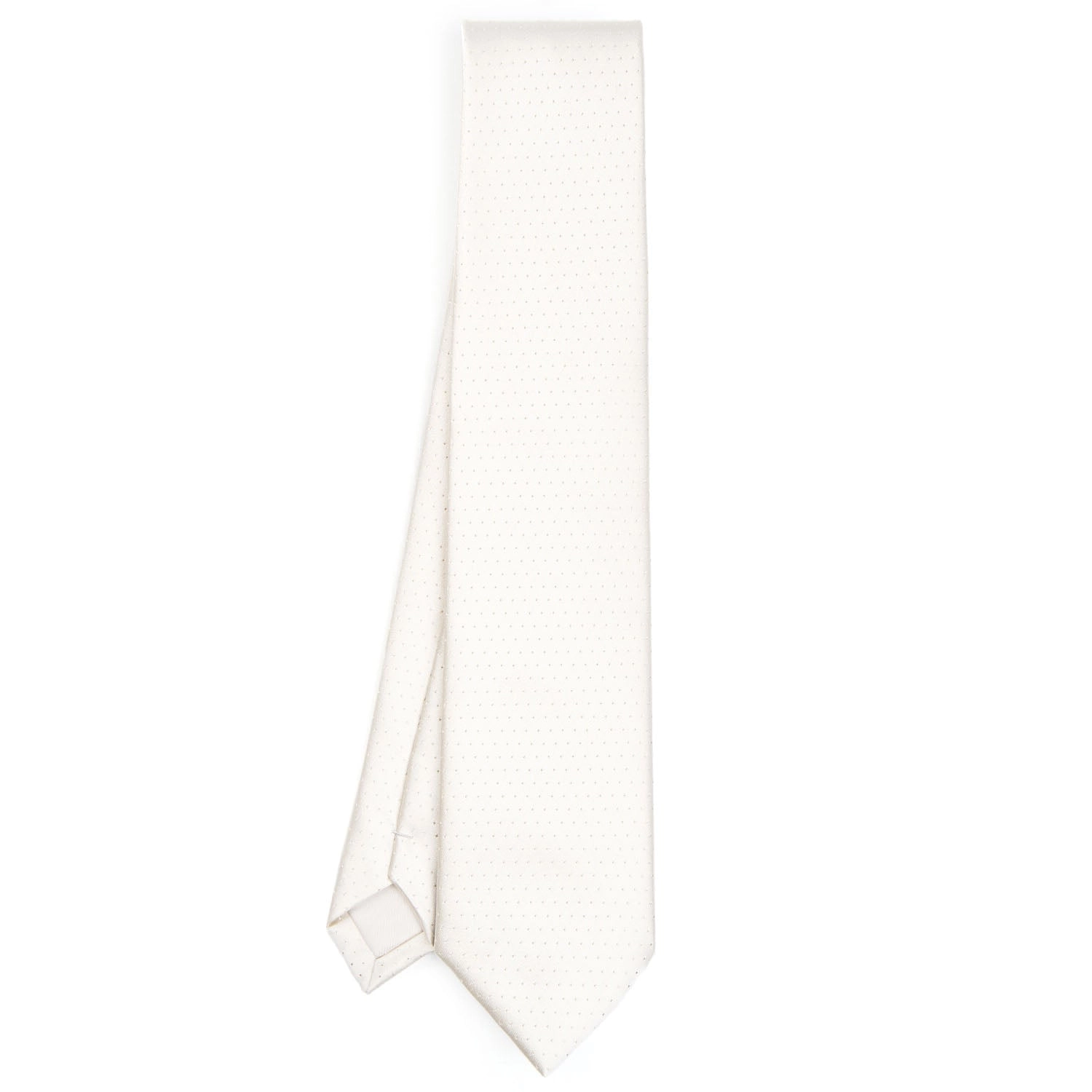 WHITE CEREMONIAL SILK SATIN TIE