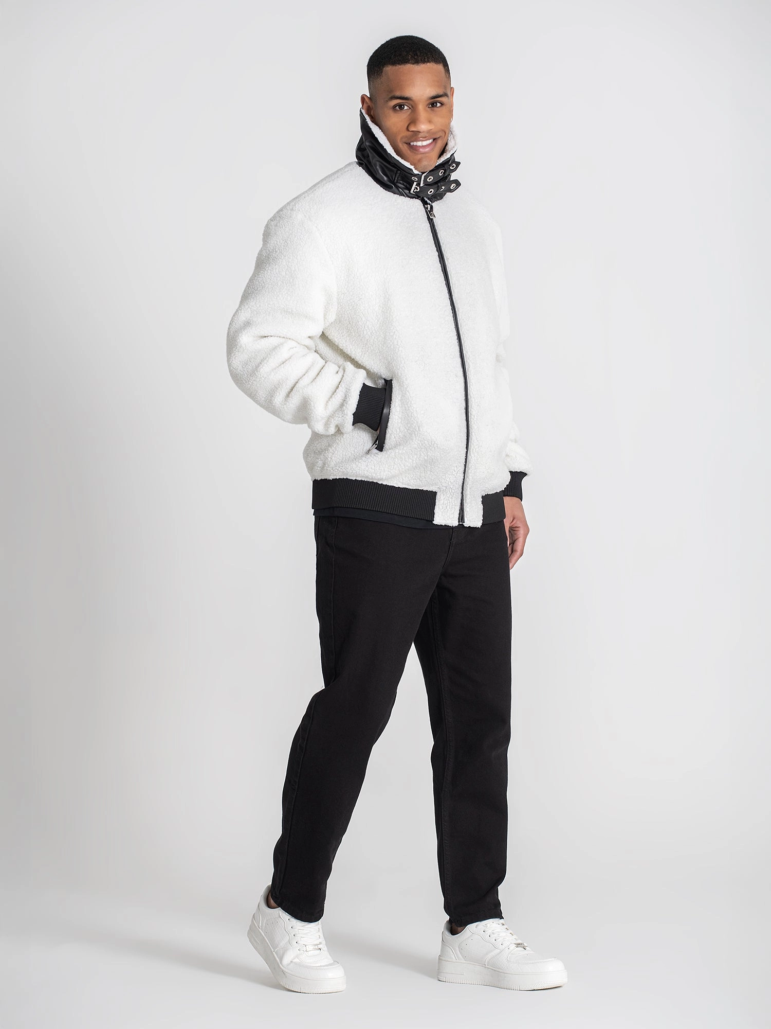 White Cocoon Sherpa Jacket