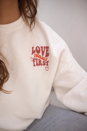 White Yourself Sweater