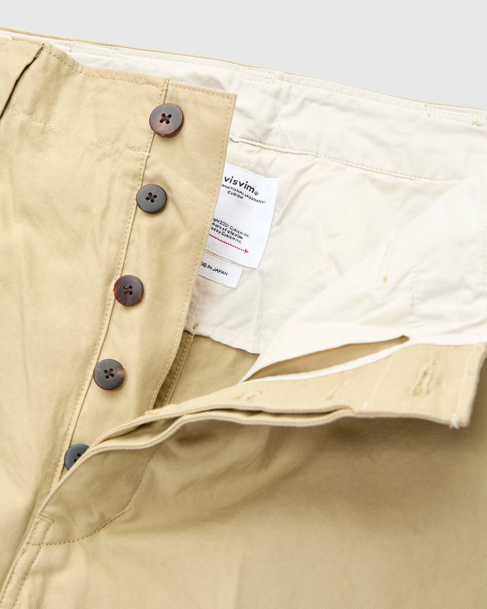 Wide Chino Pants in Beige