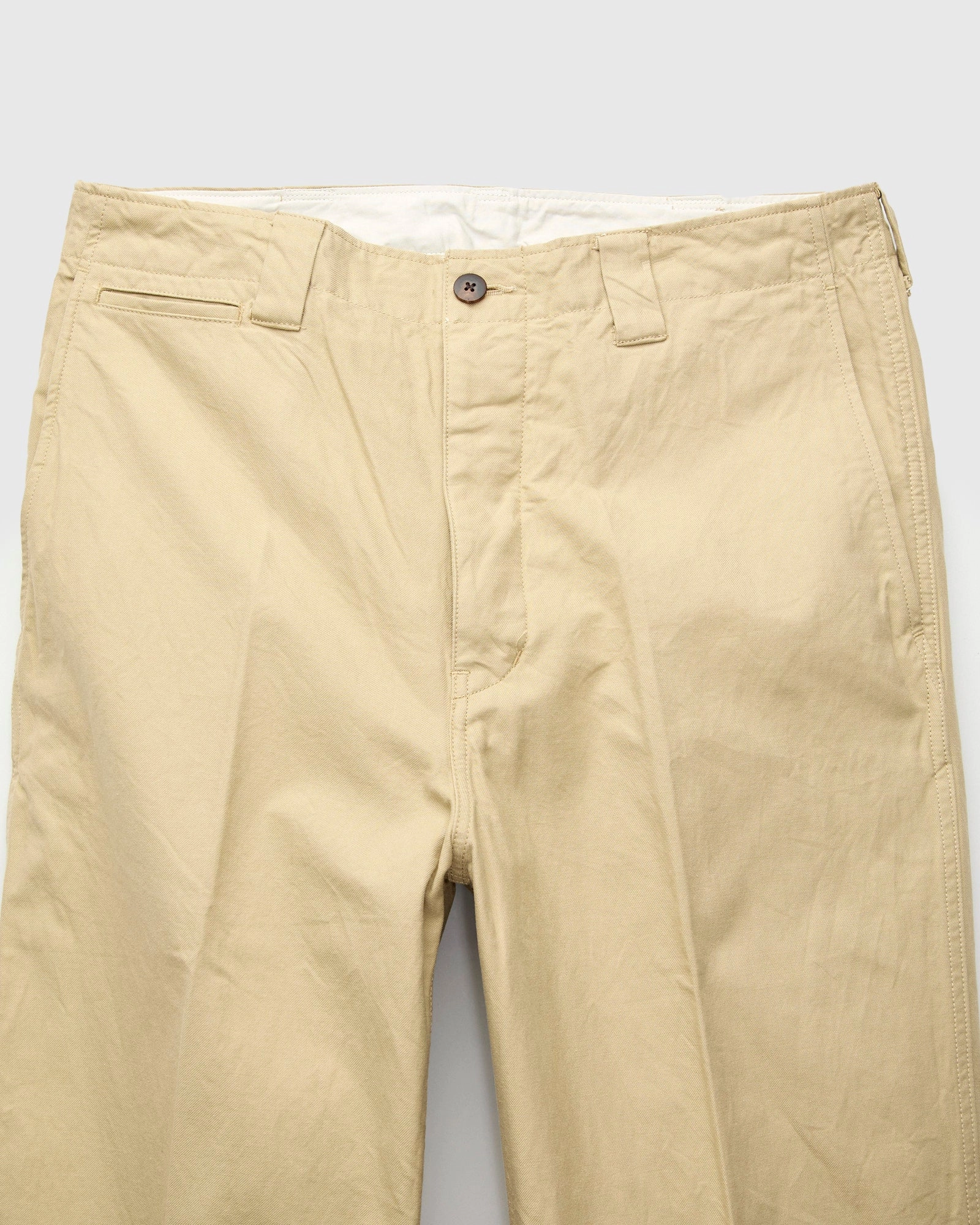 Wide Chino Pants in Beige