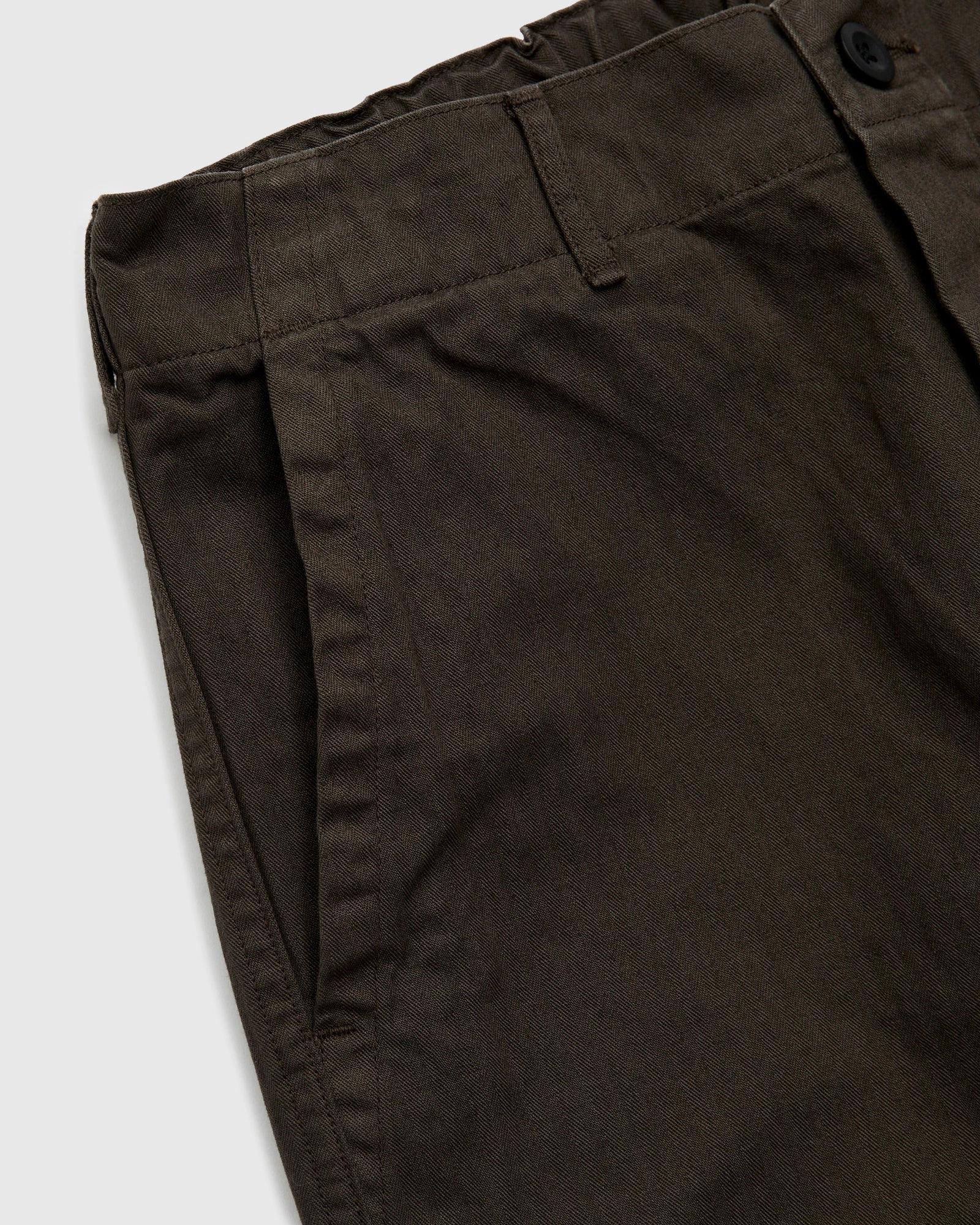 Wide Fit French Work Pants in Coffee Brown