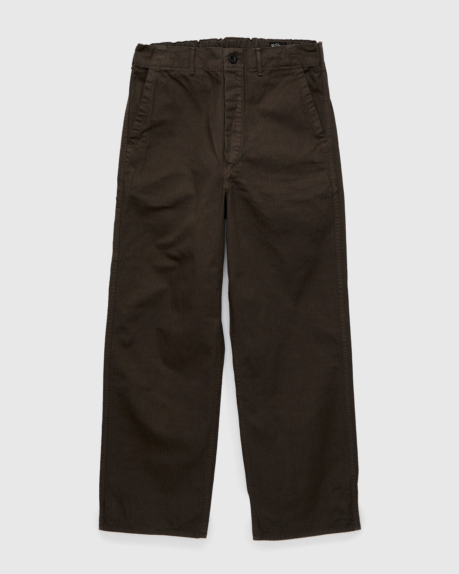 Wide Fit French Work Pants in Coffee Brown