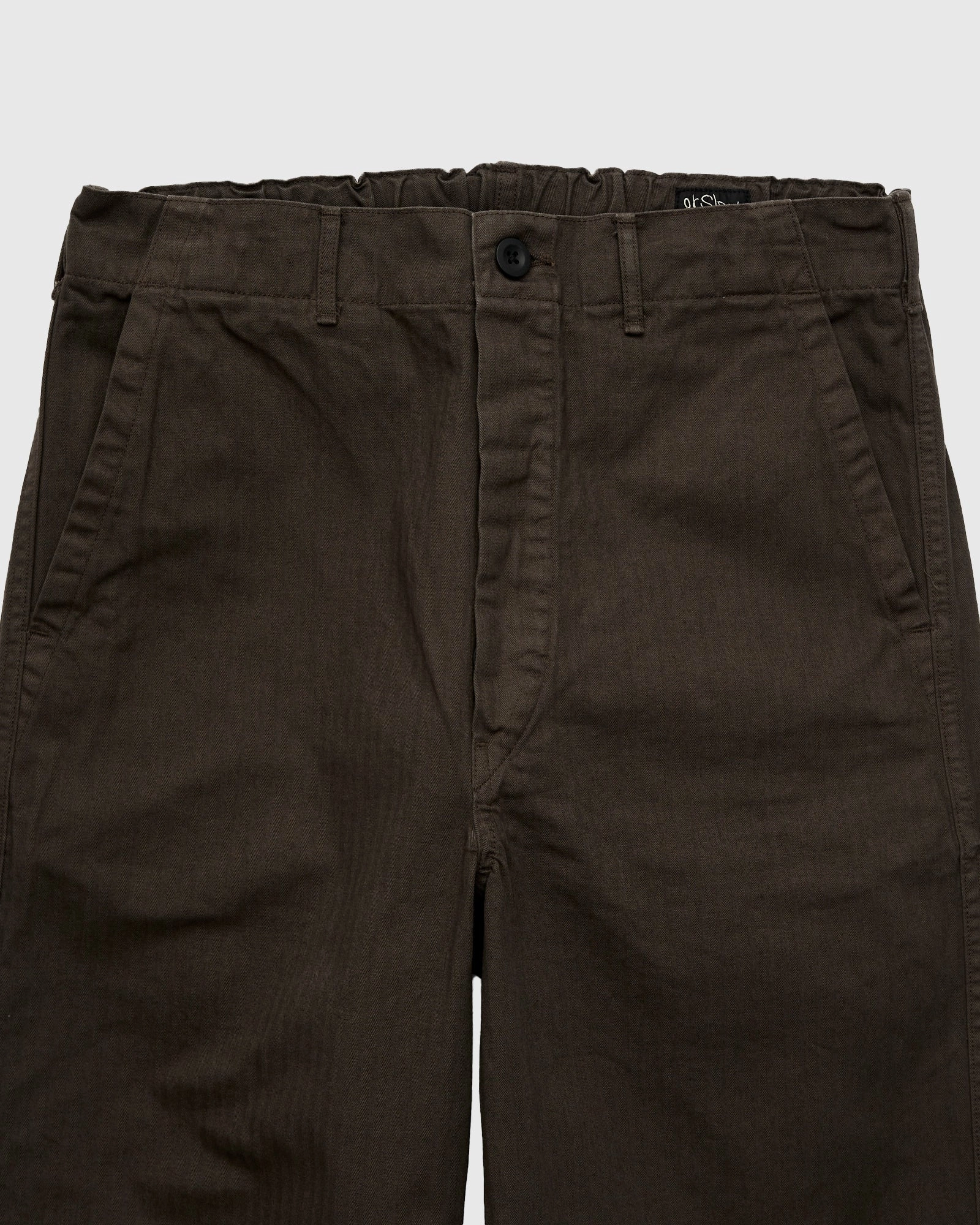 Wide Fit French Work Pants in Coffee Brown
