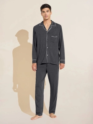 William PJ Set - Charcoal/Ivory